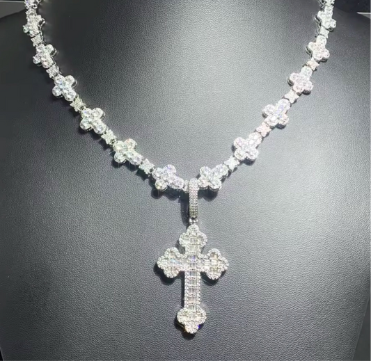 Silver Cross Chain & Pendent