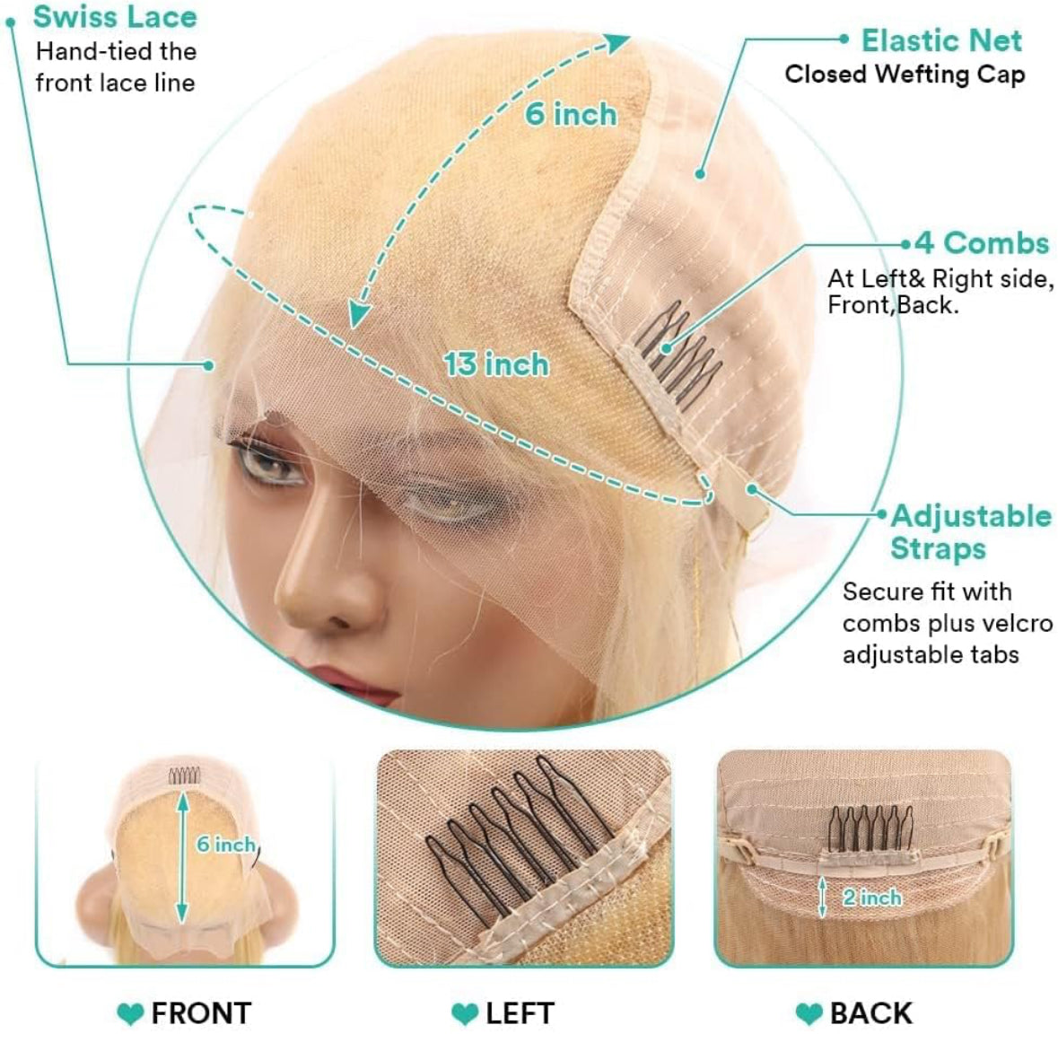 613 Transparent Lace Wig