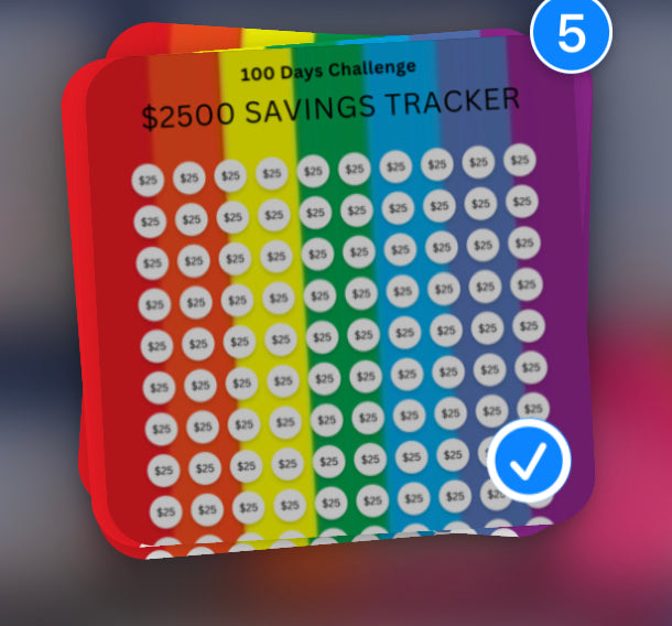 $500-2500 100 day saving challenges